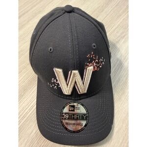New Era 39THIRTY Washington Nationals Cherry Blossom Hat Black Medium-Large MLB